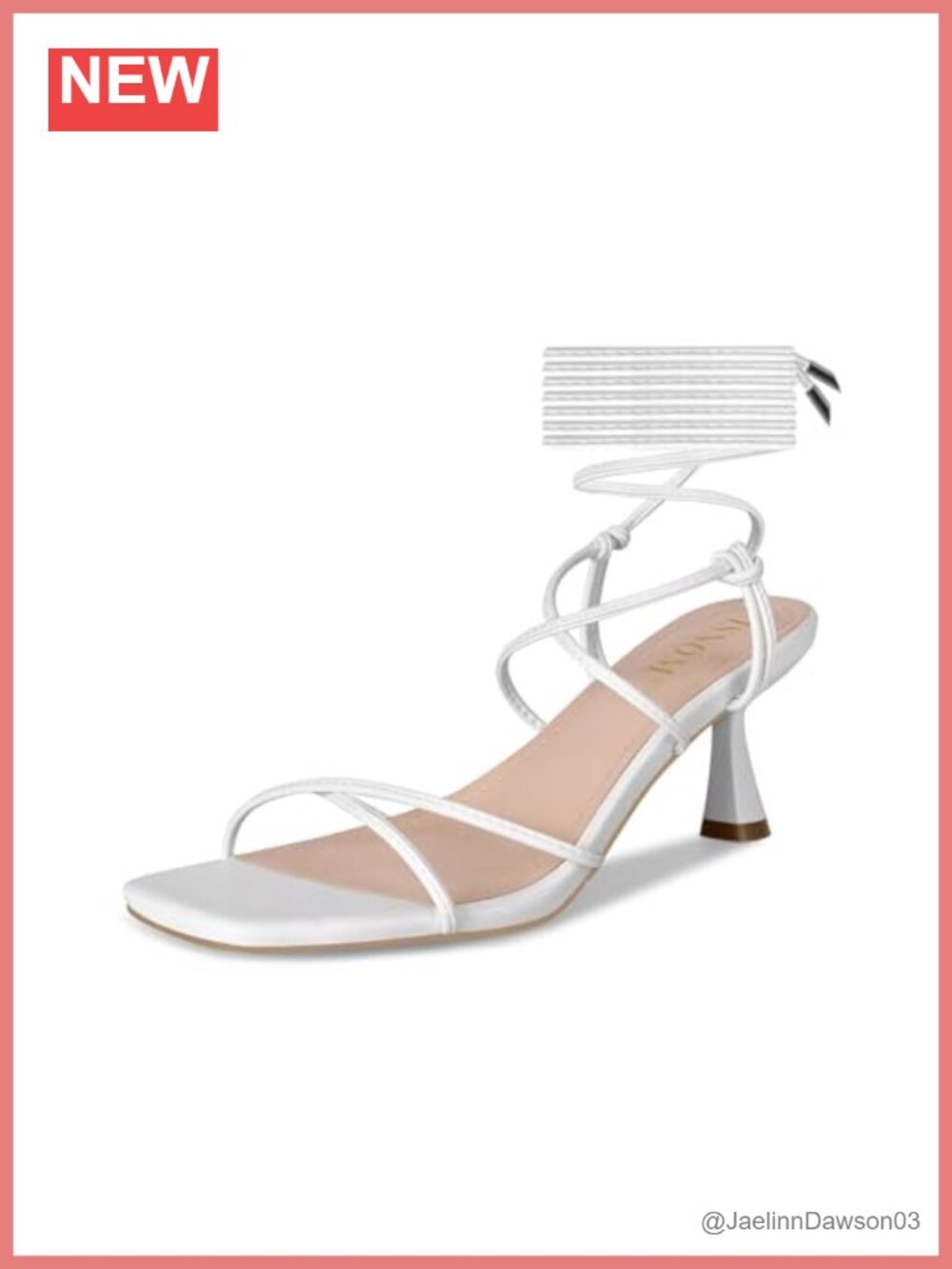 Strappy Lace Up Kitten Heels Sandals Women Square Toe Wrap Stiletto Heels